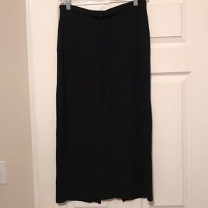 Ladies Long Black Skirt with Slit in Back